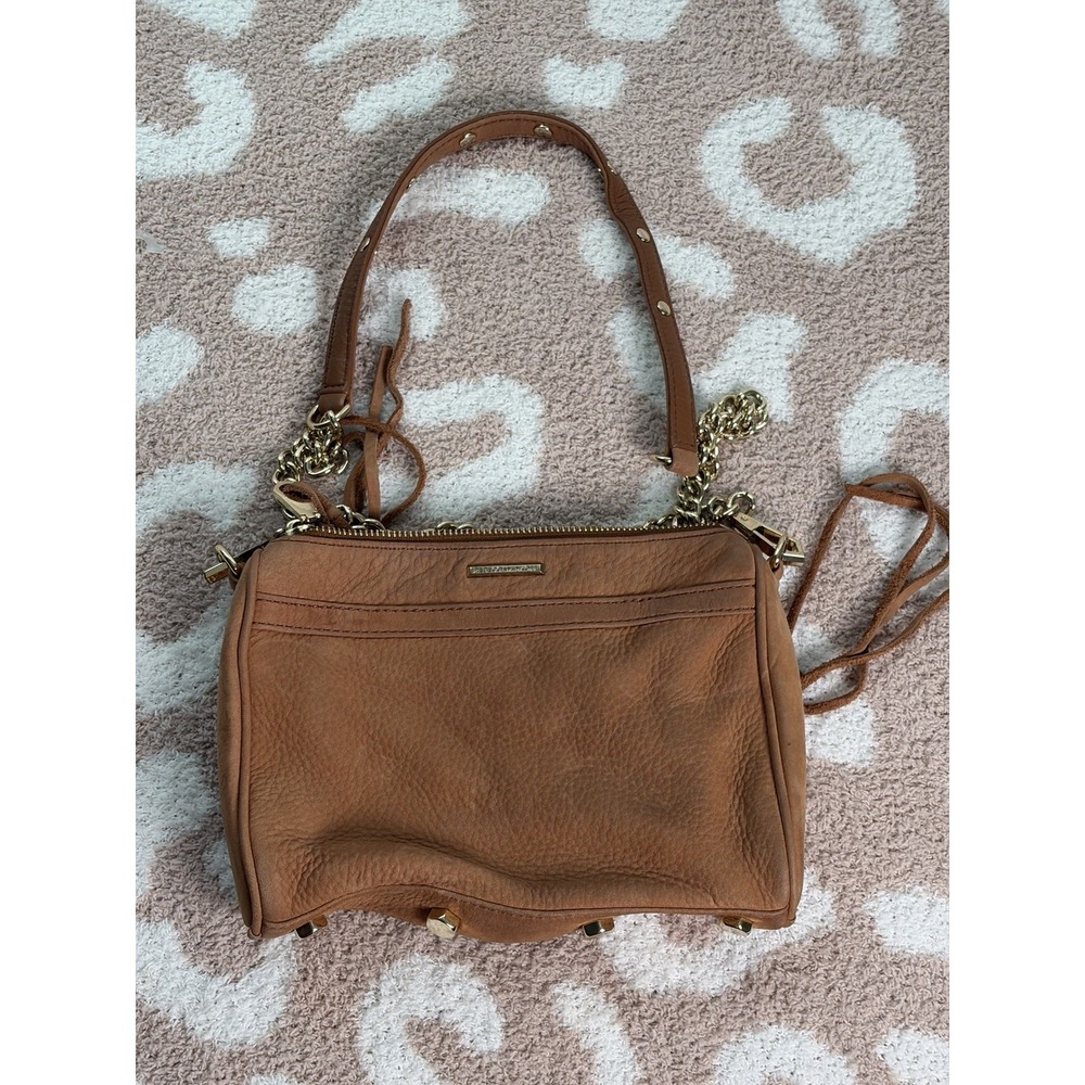 Rebecca Minkoff Mini 5 Zip leather crossbody Bag Brown   #MB